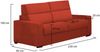 Dmora 3-Sitzer festes Sofa Ozegna, Lineares Sofa für Wohnzimmer, gepolstert, abnehmbarer Bezug, 100 % Made in Italy-Qualität, 220x95 h100 cm, Orange Bild 3