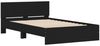 vidaXL Bettgestell mit Kopfteil Schwarz 135x190 cm 3207505 Bild 4