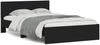vidaXL Bettgestell mit Kopfteil Schwarz 135x190 cm 3207505 Bild 2