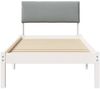 vidaXL Bettgestell Weiß und Hellgrau 75 x 190 cm Massivholz Kiefer 878583 Bild 5