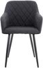 CLP 4er Set Esszimmerstuhl Shila Gesteppt,schwarz Stoff Bild 3