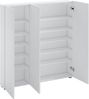 Schuhschrank >SPAZIO< (BxHxT: 110,2x115x18,6 cm) in weiß aus Holzwerkstoff Bild 5