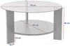 Vente-unique - SENIRA Couchtisch Holz, PlatteGlas Beige - B 75 cm x H 40 cm x L 75 cm Bild 5