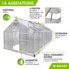 BRAST Gewächshaus Aluminium mit Fundament rostfrei 6mm Platten 490x250x205cm Silber - TÜV geprüft Bild 5