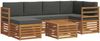 vidaXL Ecksofa Set 7 pcs Natur und Anthrazit Massivholz Akazie 3375112 Bild 2