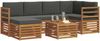 vidaXL Ecksofa Set 7 pcs Natur und Anthrazit Massivholz Akazie 3375112 Bild 3