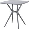 Gartenmöbel-Set NORA mit 2 Stühlen - 186x72x82cm, Kunststoff, Grau | Balkonset Gartenset Tisch mit Stühlen Bistroset Outdoor Bild 5