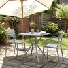 Gartenmöbel-Set NORA mit 2 Stühlen - 186x72x82cm, Kunststoff, Grau | Balkonset Gartenset Tisch mit Stühlen Bistroset Outdoor Bild 3