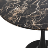 Esstisch BOCA 90 cm 90 cm Marmor Optik Schwarz-Gold Bild 4