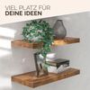 Casaria Wandregal mit Halterung, 2 Stück, MDF, Eiche / Braun, 50 x 23 x 3,8cm Bild 4
