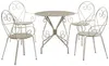 Vente-unique - GUERMANTES Garden dining set Metall Beige - B 52 cm80 cm x H 89 cm71 cm x L 48 cm80 cm Bild 2