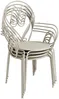 Vente-unique - GUERMANTES Garden dining set Metall Beige - B 52 cm80 cm x H 89 cm71 cm x L 48 cm80 cm Bild 5