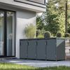 4er Mülltonnenbox für 240 l in Anthrazit - Premium Verkleidung Wetterfest & Korrosionsbeständig - Storage Cabinet Möbelschrank mit Gasdruckdämpfer Soft-Close Deckelseilzug Magnetverschluss Bild 2