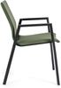 Gartenstuhl Enodo aus Aluminium, modern gepolstert, stapelbar, anthrazit olive, für draußen Bild 4
