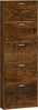 vidaXL Schuhschrank Räuchereiche 59x17x169 cm Holzwerkstoff 342515 Bild 5