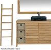 Badmöbel Set Timra Teak Massivholz - Breite vom Unterschrank: 180 cm - Breite vom Spiegel: 180 cm - Handtuchhalter: ohne Handtuchhalter Bild 4