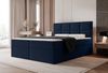 Selsey 'Silensio' Boxspringbett mit Bonellmatratze, Topper, Samt, marineblau, 160x200 cm Bild 2