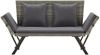 vidaXL Gartenbank mit Auflagen 176 cm Grau Poly Rattan 46232 Bild 2