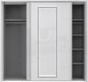 FORTE Sirius Crown Kleiderschrank mit LED Beleuchtung, Holzwerkstoff, Weiß, 231,1 x 215,9 x 63,9 cm Bild 4