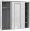 FORTE Sirius Crown Kleiderschrank mit LED Beleuchtung, Holzwerkstoff, Weiß, 231,1 x 215,9 x 63,9 cm Bild 5