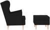 vidaXL Sessel mit Fußhocker Schwarz Stoff 3307991 Bild 5