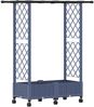 vidaXL Hochbeet mit Rankgitter und Dach Grau 122,5 x 40 x 127 cm PP 3423027 Bild 2
