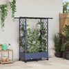 vidaXL Hochbeet mit Rankgitter und Dach Grau 122,5 x 40 x 127 cm PP 3423027 Bild 1