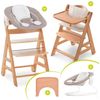 Hauck Hochstuhl Move Natur Newborn Set (5 St), Babystuhl ab Geburt inkl. Aufsatz für Neugeborene, Tisch, Sitzauflage Bild 2