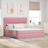 vidaXL Aufbewahrungsbett mit Matratze Rosa 160 x 200 cm Samt 3372104 Bild 1