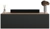 Planetmöbel Garderobenschrank Flur Möbel Garderobe 100 cm (ohne Spiegel) (Kompaktgarderobe mit Klappe als Stauraum, Hängeschrank 100 cm Gold Eiche / Anthrazit) Wandgarderobe (ohne Spiegel) Bild 5