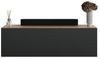 Planetmöbel Garderobenschrank Flur Möbel Garderobe 100 cm (ohne Spiegel) (Kompaktgarderobe mit Klappe als Stauraum, Hängeschrank 100 cm Gold Eiche / Anthrazit) Wandgarderobe (ohne Spiegel) Bild 4