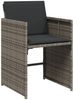 vidaXL 17-tlg. Garten-Essgruppe mit Kissen Grau Poly Rattan 3277951 Bild 3