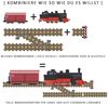 Sunnywall Wandtattoo XXL Eisenbahn Zug Lokomotive Wandtattoo Set Kinderzimmer Wanddeko Bild 3