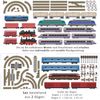 Sunnywall Wandtattoo XXL Eisenbahn Zug Lokomotive Wandtattoo Set Kinderzimmer Wanddeko Bild 4
