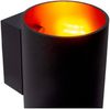 Lucide 'XERA' Wandleuchte, Aluminium schwarz, 8 x 1 x 10 cm, Bedienung über Lichtschalter Bild 2