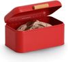 ZELLER 25418 Brotkasten, Metall/Bambus, rot, ca. 30,5 x 20 x 15 cm Bild 2