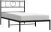 vidaXL Bettgestell mit Kopfteil Metall Schwarz 80x200 cm 355454 Bild 3