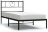 vidaXL Bettgestell mit Kopfteil Metall Schwarz 80x200 cm 355454 Bild 2