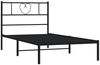 vidaXL Bettgestell mit Kopfteil Metall Schwarz 80x200 cm 355454 Bild 4