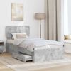 vidaXL Bettrahmen mit Kopfteil Beton Grau 70 x 190 cm Holzwerkstoff 3412439 Bild 3