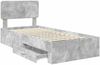 vidaXL Bettrahmen mit Kopfteil Beton Grau 70 x 190 cm Holzwerkstoff 3412439 Bild 5