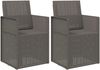 vidaXL Garten Esszimmerstühle 2 pcs Hellgrau PP 899964 Bild 2