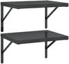 vidaXL Wandregale 2 Stk. 50x40 cm Schwarz Edelstahl 3214517 Bild 2