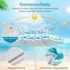 2er Set Strandstühle mit Schirm & Stranddecke Sonnenschirm mit Tragetasche 2 Klappstühle Blau Bild 4