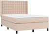 vidaXL Boxspringbett mit Matratze & LED Cappuccino-Braun 140x190cm 3139384 Bild 4