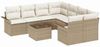 vidaXL Gartensofa-set mit Kissen 9 pcs Beige Poly-Rattan 3345301 Bild 2