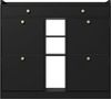 Furnishings Home Schuhschrank Schuhregal Step 4 Schuhständer Schuhkommode (mit 3 Klappen, 2 Schubladen, 3 offenen Fächern) Schuhkipper, Breite 110 cm, Tief 26 cm Bild 4