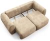 Sofa 2-Sitzer mit Schlaffunktion SIMONE in Stoff Ambience Sand Bild 3
