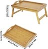 Bambus Betttablett Serviertablett Klappbar 100% Naturbambus 41 x 30 x 19,5cm Bild 3