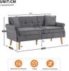Sofa, Sitzfläche 162x74x77 cm, 2‑Sitzer, Chenille-Stoff, 15 cm Polster, Grau Bild 4